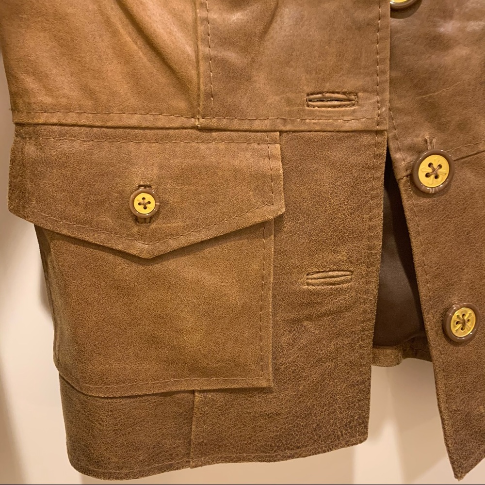 G.I.L.I. Brown Leather Jacket - Picture 6 of 9
